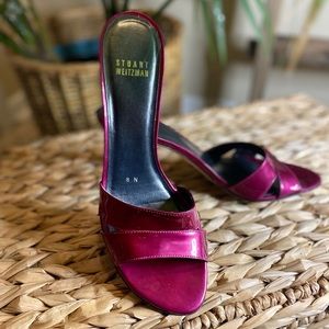 Stuart Weitzman Red Wine Magic Open Toe 8N